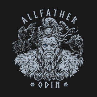 Norse Odin Viking Allfather God Raven Huginn Muninn T-Shirt