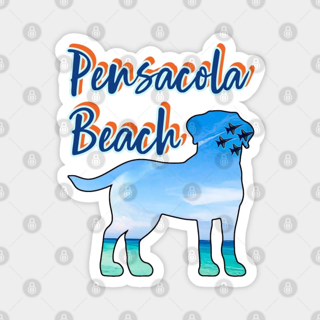 Pensacola Beach Florida Magnet by Witty Things Designs