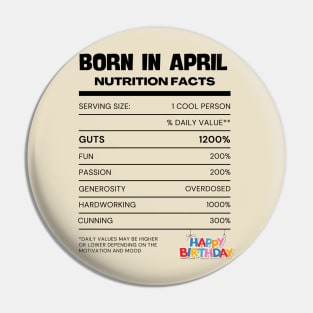 Born in april Pin