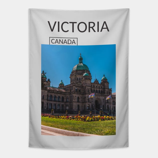 Victoria British Columbia Capital City Canada Souvenir Gift for Canadian Citizens T-shirt Apparel Mug Notebook Tote Pillow Sticker Magnet Tapestry by Mr. Travel Joy