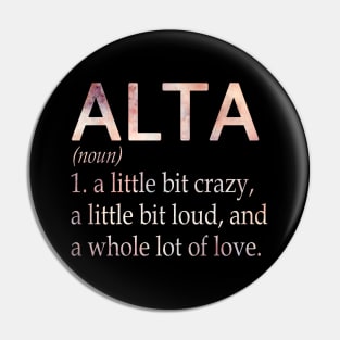 Alta Girl Name Definition Pin