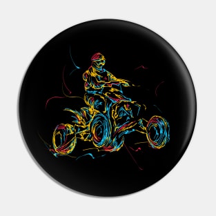 atv rider abstract Pin