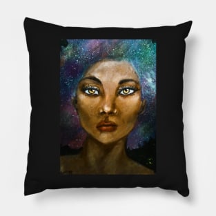 Aurelia (galaxy portrait) Pillow