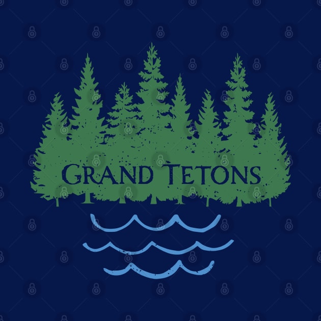 Grand Teton National Park WY Hiking Camping Tree Graphic by Pine Hill Goods