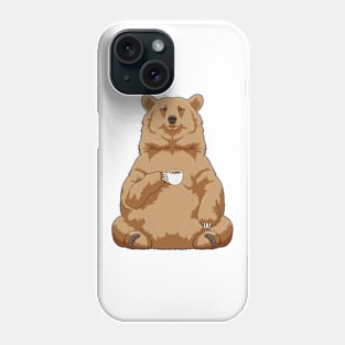 Bear with Cup of Coffee Phone Case