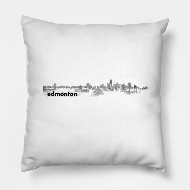 Edmonton Cityscape transparent Pillow by aldomarano