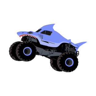 Monster Truck Megalodon Illustration T-Shirt