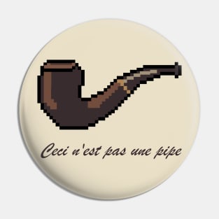 Ceci n'est pas une pipe - pixel art Pin