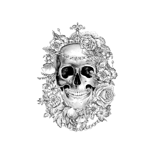 Halloween floral skull by BessoChicca