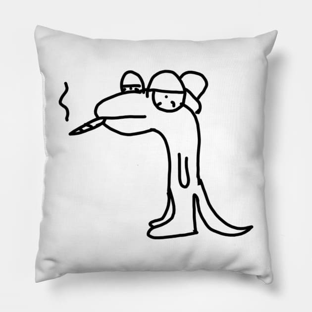 stoner lizard Pillow by the doodler