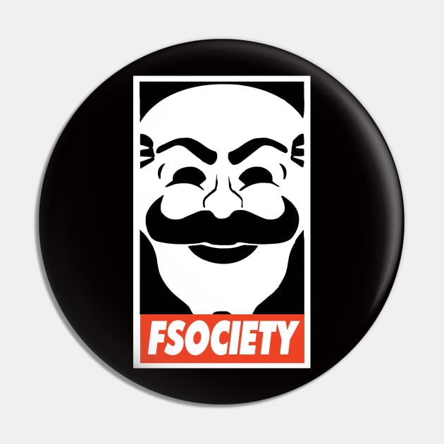 FSOCIETY - Logo Pin by galapagos