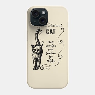 Spirit animal cat black Phone Case