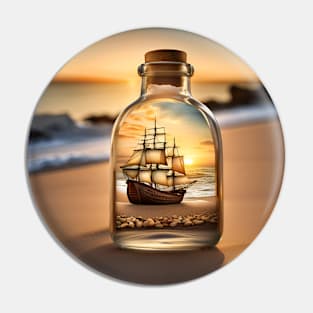 Ship in a Bottle Pin