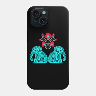 Elephant and Floral Design Phone Case