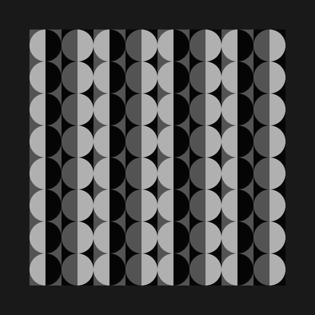 retro geometrical monochrome design by pauloneill-art