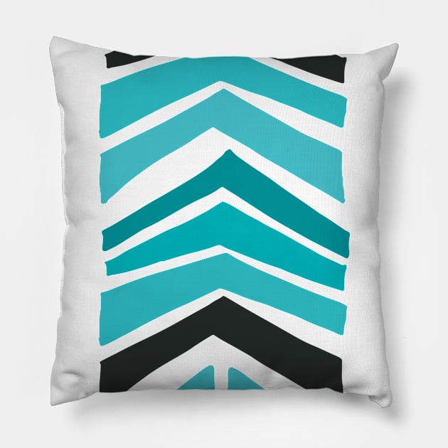 Modern Style Chevron Design Pillow by Raluca Mateescu