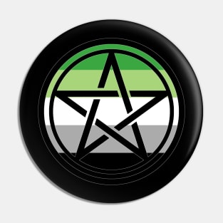 Large Print Pentacle LGBT Flag Aromantic Pin