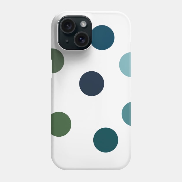 Scattered Green & Blue Circles Phone Case by PSCSCo