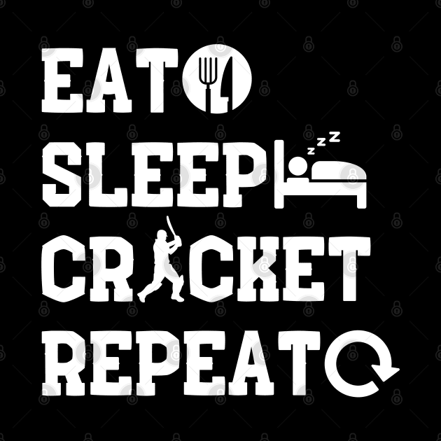 Cricket Gift Eat sleep cricket repeat by NomiCrafts