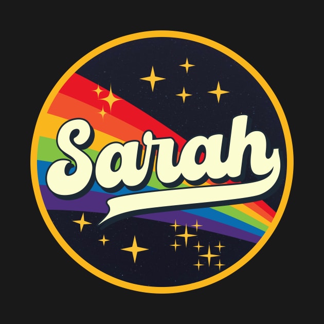 Sarah // Rainbow In Space Vintage Style by LMW Art