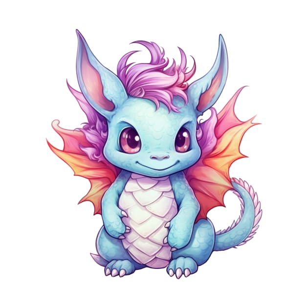 Kawaii Dragon Drawing by FluffigerSchuh