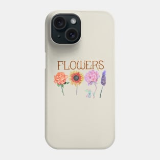 Vintage Flowers - Rose, Sunflower, Peony & Lavender Phone Case