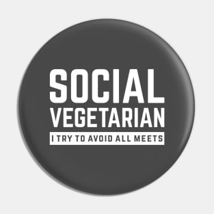 Social Vegetarian Pin