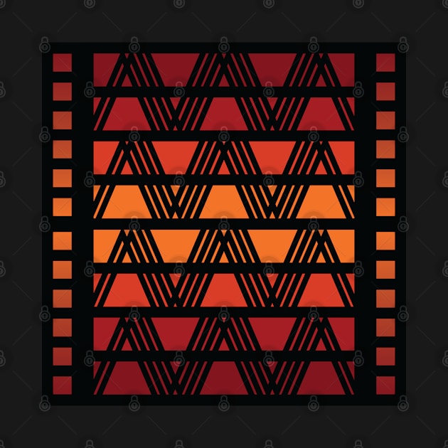 “Dimensional Wavelength” - V.5 Red/Orange - (Geometric Art) (Dimensions) - Doc Labs by Doc Labs