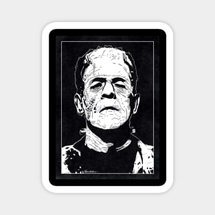 FRANKENSTEIN (Black and White) Magnet