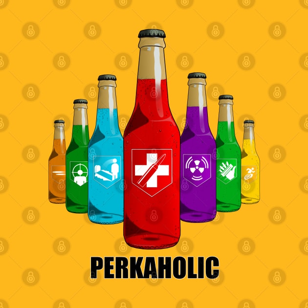 Zombie Perks in Triangle Perkaholic on Yellow by LANStudios