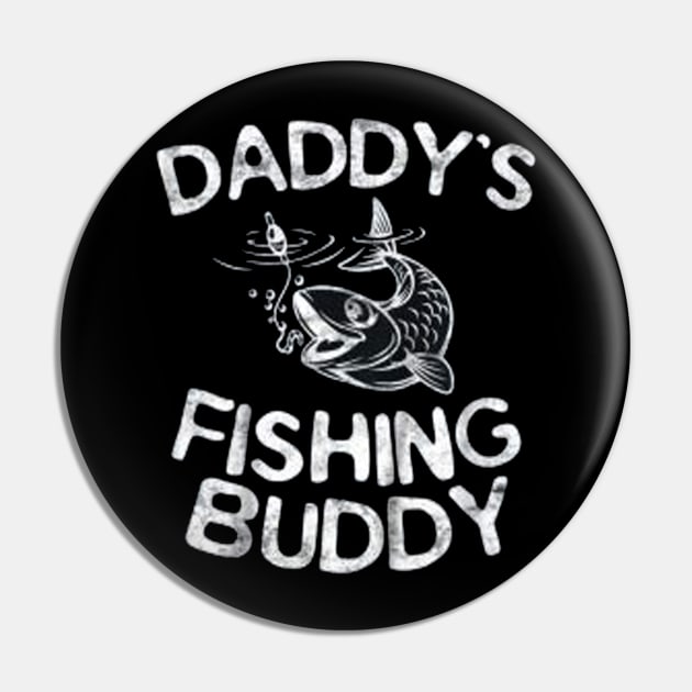 Kids Daddy's Fishing Buddy T-Shirt Young Fisherman Gift Shirt Pin by fuki