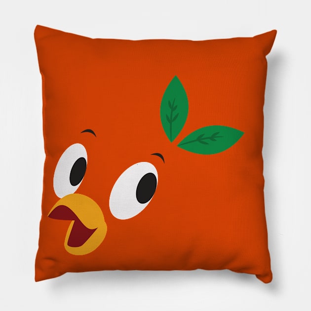 An Orange Bird Pillow by duckandbear