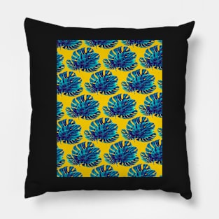 Monstera Bohemian Yellow Pillow