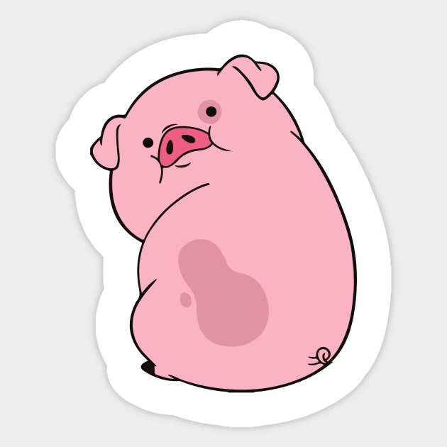Waddles Pig Cartoon Turn Back Waddles Pig Cartoon Sticker Teepublic Download 341 cartoon pig free images from stockfreeimages. waddles pig cartoon turn back
