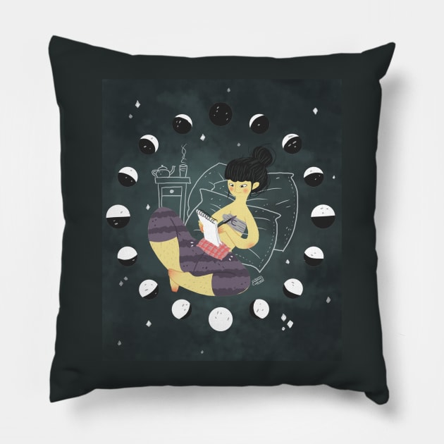 solitude cycles Pillow by PatriciaCo