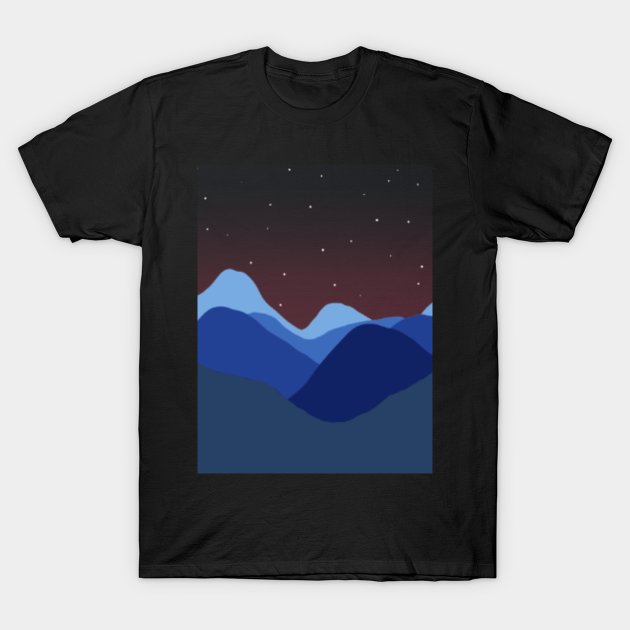 Simple blue mountain - Mountains - T-Shirt | TeePublic