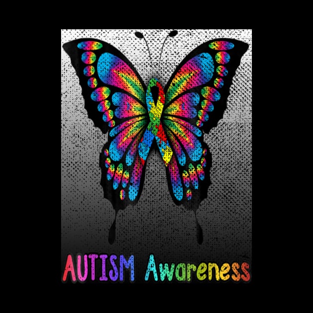 Autism Awareness T-ShirtColorful Butterfly Autism Awareness T-Shirt_by by VinitaHilliard