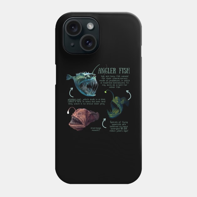 Animal Facts - Angler Fish Phone Case by Animal Facts and Trivias