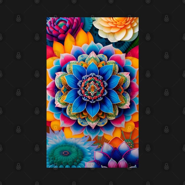 Mandala Lotus Flowers by mariasshop