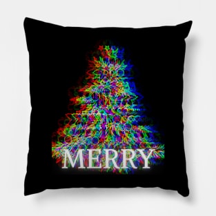 MERRY! ABSTRACT CHRISTMAS TREE Pillow