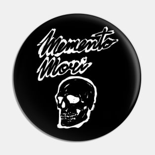 Memento Mori Skull Grunge Pin