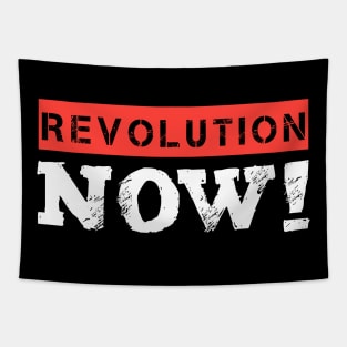 REVOLUTION NOW (white) Tapestry