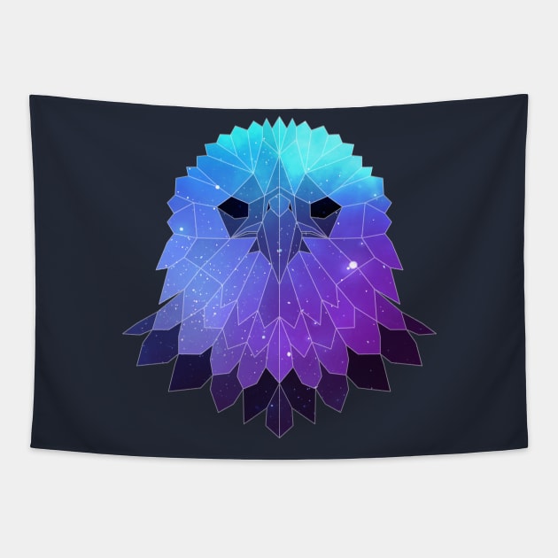 Galaxy Eagle Geometric Animal Tapestry by Jay Diloy