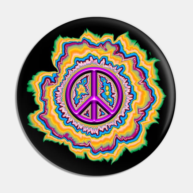 colorful glowing peace sign Pin by DrewskiDesignz