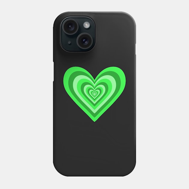 Frog Green Expanding Hearts Phone Case by Velvet Earth