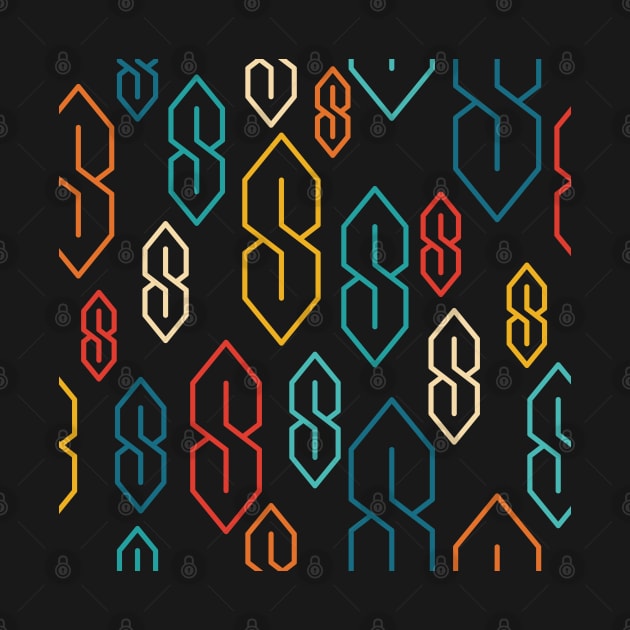 Cool S Symbol Pattern (Retro) by inotyler