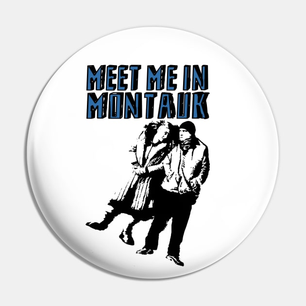 Meet Me In Montauk (Blue) Pin by InsomniackDesigns