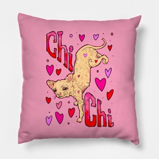 Chi chi chihuahua with hearts Pillow