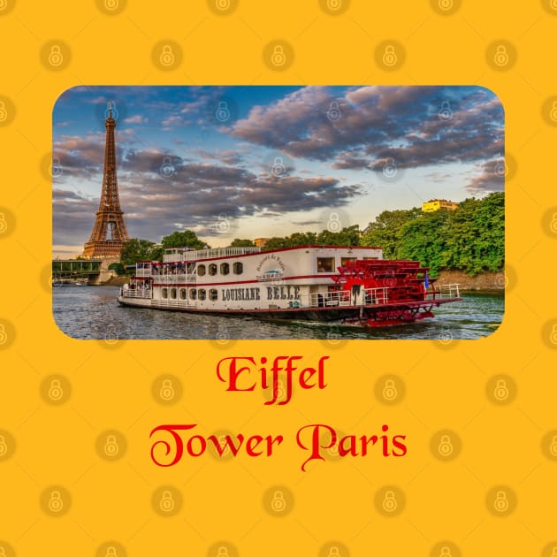 Eiffel Tower Seine River by STYLISH CROWD TEES