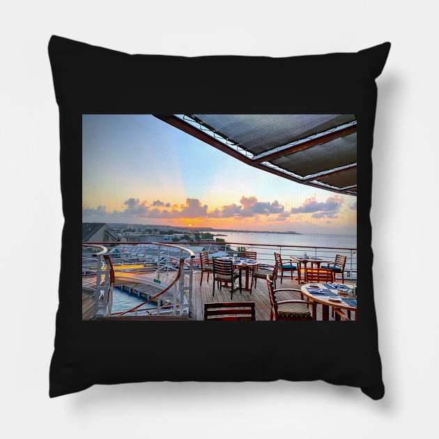 Sunrise at Bridgetown Pillow by photorolandi